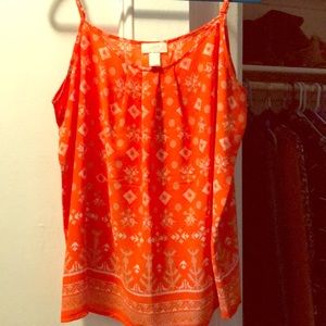 Orange patterned camisole from ANN TALYOR LOFT